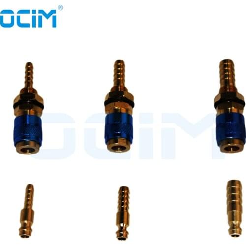 1 PC Blue Water Cooled Gas Adapter Quick Connector Fitting For MIG and TIG Welding Torch