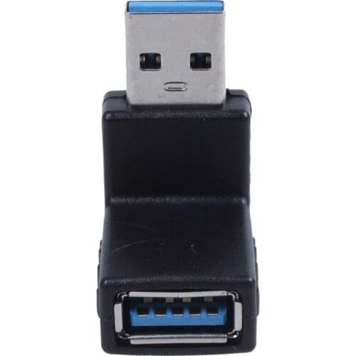 Promotion! 90 Degree USB 3.0 A Male to Female M/F Plug Adapter Connector Black
