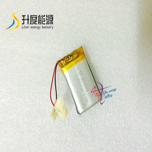 SD CE, Rohs, MSDS approved 803048 3.7v 1000mah tablet battery