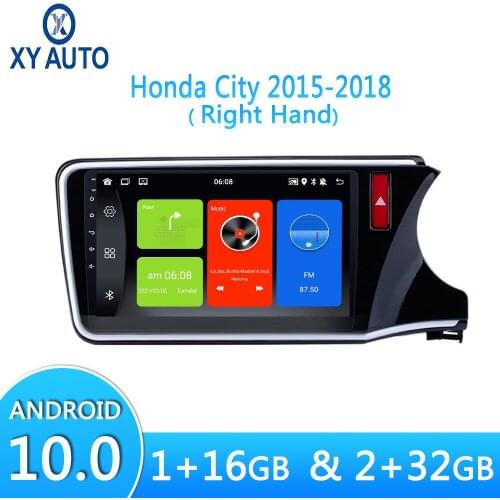 Car Radio GPS Built-in Wifi Bluetooth With Multimedia Player Free Map For Honda City 2015-2018 RHD HD Screen 10.1 Inch Android10