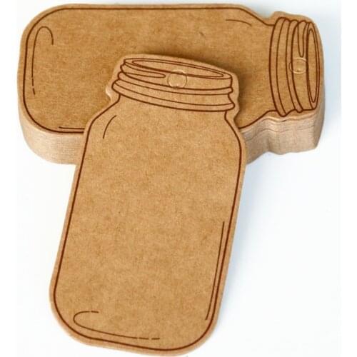 500pcs Bottle Shape Kraft Paper Tags DIY Sewing Garment Hang Tag Price Labels Wedding Party Decor Candy Boxes Packaging Labels