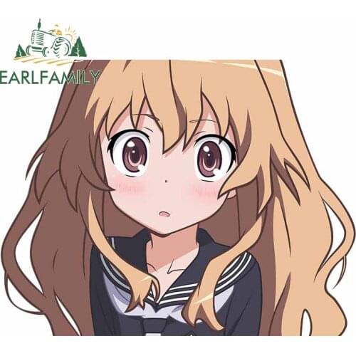 EARLFAMILY 13cm x 10cm For Toradora Car Stickers Refrigerator Fine Decal Car Door Protector Campervan Personality Decoration