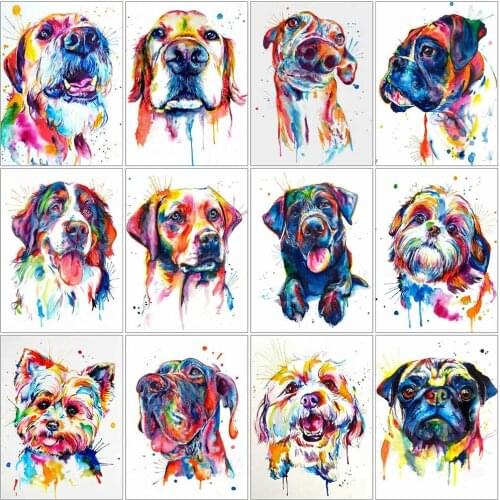 Evershine Full Square Diamond Painting Dog Animal Diamond Embroidery Sale Rhinestone Picture Cross Stitch Mosaic Crafts Kit