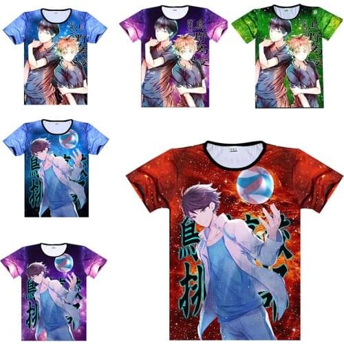 Coshome Haikyuu T-Shirts Hinata Shyouyou Kageyama Tobio Cosplay T shirts Costumes Men Women Short Sleeves Summer Tees Adult Tops