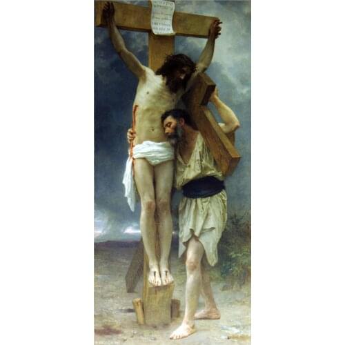 Hand painted Oil painting reproduction Compassion by William Bouguereau wallpaper