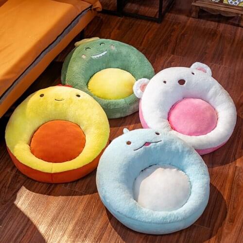 Creative Cute Animal Plush Cushion Kawaii Soft Plush Color Pillow Funny Home Decoration Holiday Gift