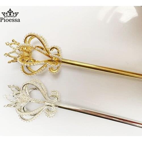 Pioessa Alloy Pearl Fairy Stick Animation Role-playing Props Creative Gifts Walking Stick Shooting Factory Direct Sales Scepter