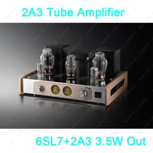 A30 2A3 Tube Amplifier 3.5W 2A3 VT95 Single Ended Class A Tube Amp,6SL7+2A3+5U4G,Huge Transformers,Two VU Meter
