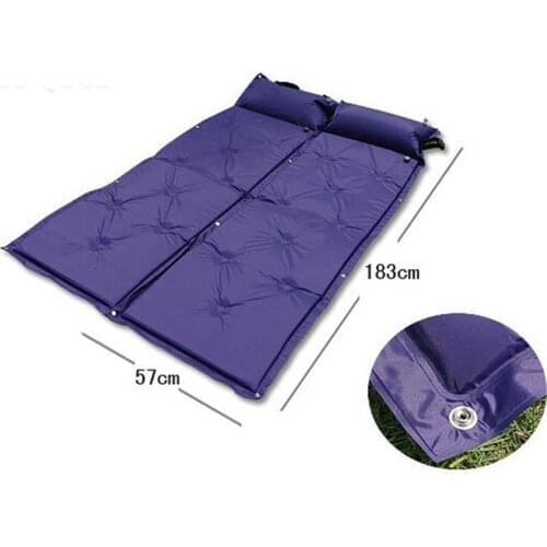 Nine Points Single Mattress Trackman Outdoor Automatic Inflatable Camping Mat Hiking Moisture Pad Splice Double Cushion 183X57cm