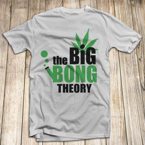 Weed The Big Bong Theory MenS T Shirt 2019 Men Fashion Funny Streetwear Brand Clothing Personality Tees
