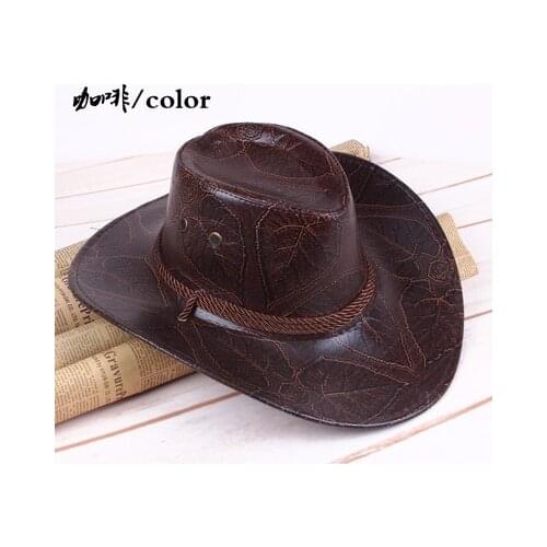 Anime Game Red Dead Redemption 2 Cowboy Hat Cosplay Costume Prop Hats Leather Unisex Western cowboy hat men knight hat