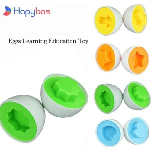 6 Eggs set early Learning Education Toys Mixed Shape Wise Pretend Puzzle Smart Baby Kid Learning Toy