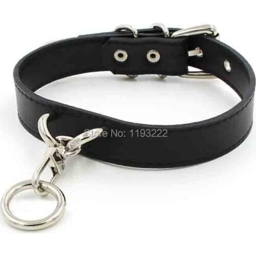 New Cute Kawaii O Round Leather Collar, 100% Handcrafted Harajuku Necklace Choker Collar