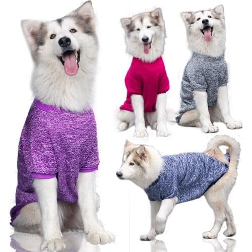Autumn Winter Dog Clothes Large Dogs Hoodie Woolen Sweaters Warm Comfortable Edge Animal Husbandry Satsuma Fighting Pet Clothing