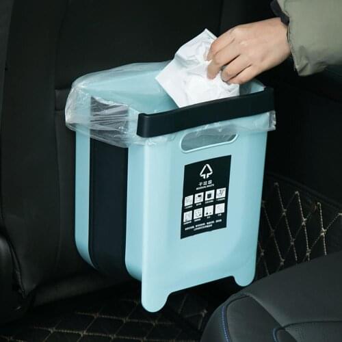 Plastic Foldable Kitchen Trash Can Wall-Mounted Large Household Cabinet Door Back Sorting Garbage Bins