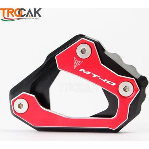 Kickstand Enlarger Side Stand Pad Extension Support Plate For YAMAHA MT-10 MT 10 2016-2020 CNC Aluminum Side Stand Enlarger pad