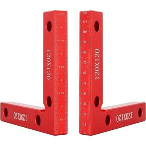 Positioning Fixture Ruler with Metric inch scales Alloy 90 Degree Precise Corner Woodworking Clamping Square Right Angle Clamps