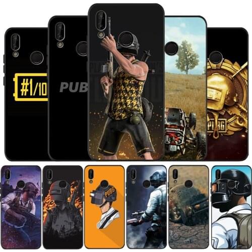 S BATTLEGROUNDS PUBG black Silicone soft Phone Case for huawei P40 P30 P20 P10 Pro P9 Lite Psmart 2019 Y6 Y9 cover