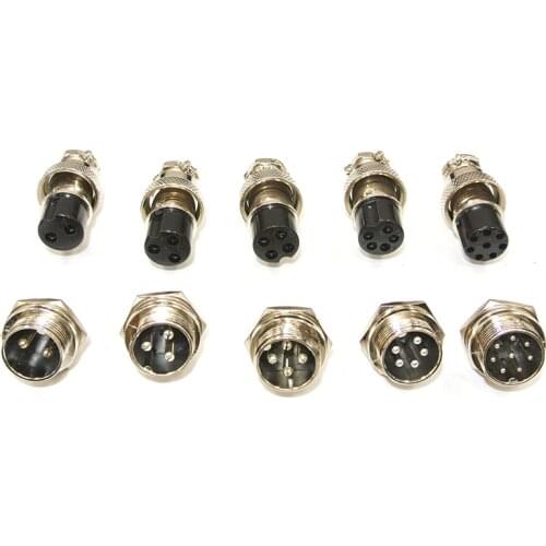1set GX12-2/3/4/5/6/7 Pin Male & Female Diameter 12mm Wire Panel Connector GX12 Circular Connector Aviation Socket Plug