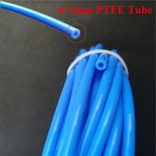Blue color 4*2mm PTFE Tube / PiPe For 1.75mm RepRap Rostock J-head Hotend Bowden Extruder ID 2mm OD 4mm 3D Printers Parts