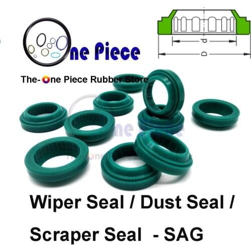 10PCS SAG Wiper seal 16X24X4X7 / 20X28X4X7 Dust ring hydraulic cylinder parts industry Polyurethane (PU) Rubber scraper ring