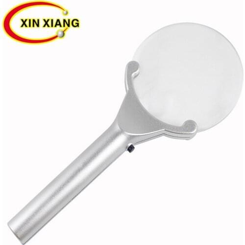 2.5X 6X Reading Glass Handheld Reading Magnifier Portable Magnifying Glass With LED Light Rimless LED Magnifier Loupe Monocle