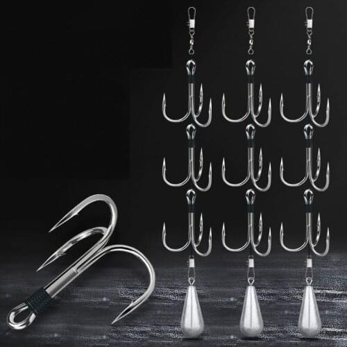 Anchor hook string hook line set fish hook 4/0 5/0 6/0 three claw hook string hook anchor fish large luya three fish hook