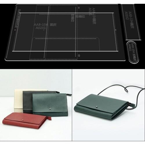 Ladys Single Shoulder Bag Transparent Acrylic Template Sewing Cutting Acrylic Pattern Mold DIY Craft Sewing Stencil Drawing