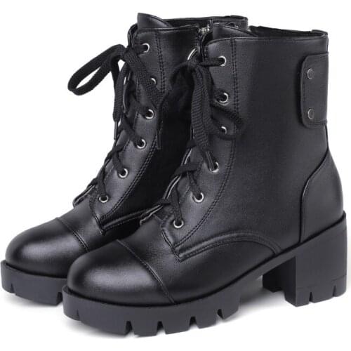 Big Size 9 10 11-15 boots women shoes ankle boots for women ladies boots shoes woman winter Cross strap side zipper