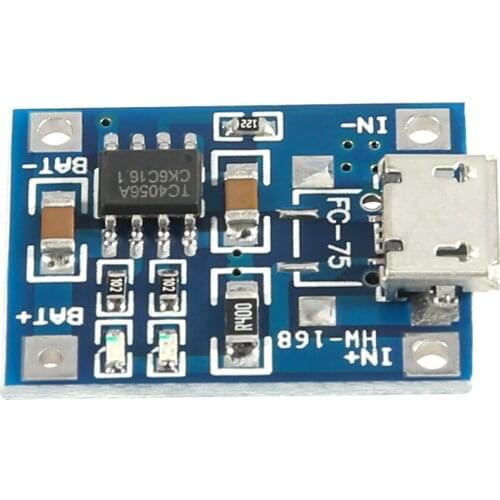 1PCS TP4056 Micro USB 5V 1A Lithium Battery Charger Module Charging Board With Protection Dual Functions 1A Li-ion TP4056 18650