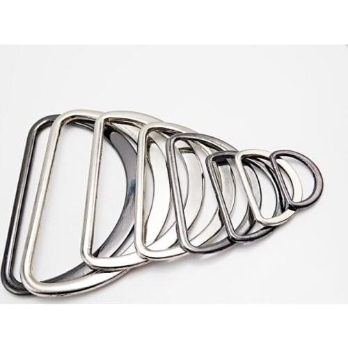 10pcs/lot Spot alloy D button bag and suitcase connection adjusting buckle flat D shape ring clothing regulation buckle