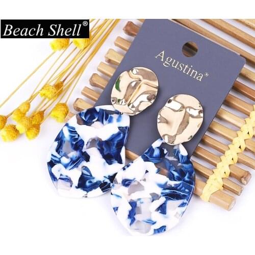 2020 Acetate earrings bohemian resin drop acrylic fashion jewelry statement geometric women korean dangle trendy summer c