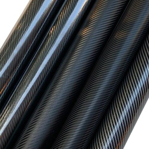 3D 4D 5D 6D Carbon Fiber Wrapping Vinyl Film High Glossy PVC Sticker Decal Black DIY Waterproof Auto Accessories Car Styling