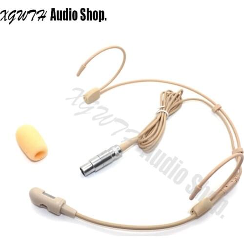 4PIN Head Wearing Headset Headworn Conference Microphone Hypercardioid Mic For Shure Wireless BodyPack Transmitter