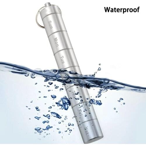 7 Day Pill Organizer Pill Medicine Tablet Pillbox Dispenser Crush-Resistant Medicine Organizer Container For Medicines