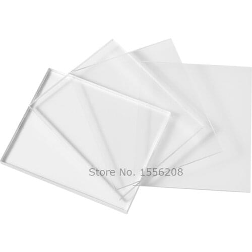 Clear plexiglass transparent plastic Sheet acrylic board 2mm 3mm 4mm 5mm 10mm thickness 100*100mm