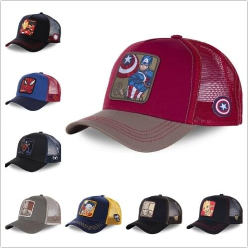 Anime cartoon superhero cosplay animal net cap Sunscreen breathable windproof four seasons embroidery cartoon baseball cap