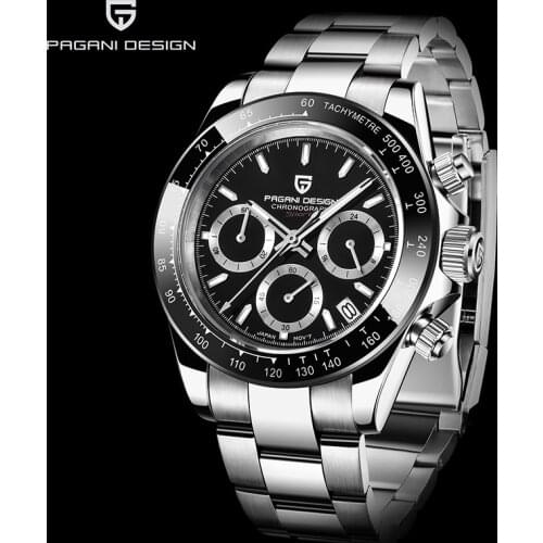 PAGANI DESIGN 2020 Automatic Watch Men Stainless Steel Waterproof Chronograph Top Luxury Quartz Sports Watch Relogio Masculino