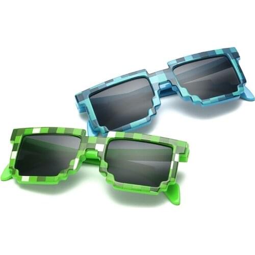 Boys Thug Life Sunglasses Pixel Mosaic Favors Children Retro Eyewear Birthday Party Cosplay interesting Favors for Kids New