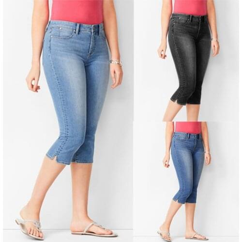 Jeans Vrouw Hight Waisted Denim Jeans Stretch Slim Broek Kalf Lengte Jeans Comfortabele Jeans Voor Vrouwen Джинсы Женские