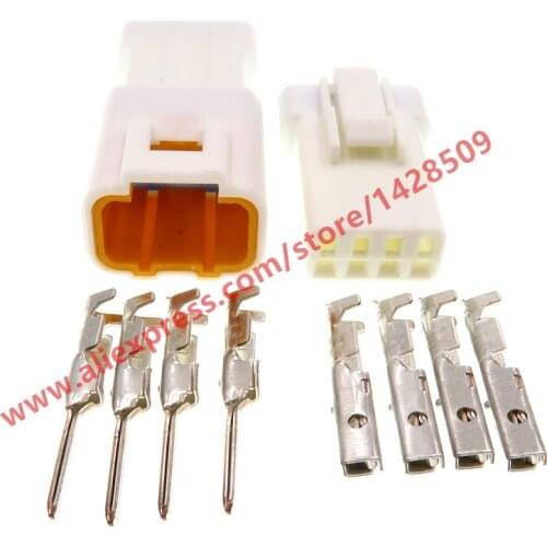 10 Sets JST JWPF 4 Pin Electrical Waterproof Cable Socket Auto Connector For Motorcycle Cars 04R-JWPF-VSLE 04T-JWPF-VSLE