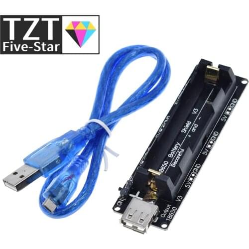 ESP32 ESP32S For Wemos For Raspberry Pi 18650 Battery Charge Shield Board V3 Micro USB Port Type-A USB 0.5A For Arduino Charge