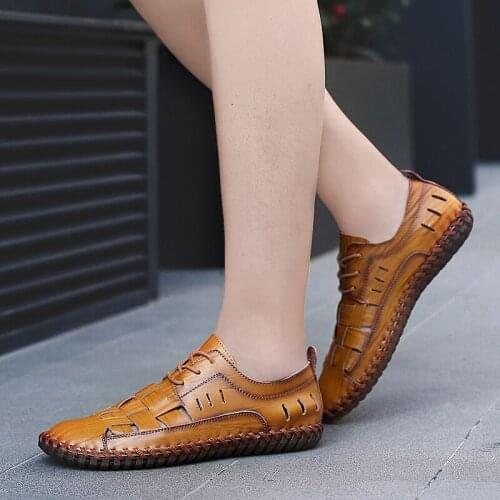 Casual Male Shoe Men Casual Shoes Leather Zapatos Hombre Cuero De Flat Casuales Para Sneakers Sport Leisure Black Man Sneaker