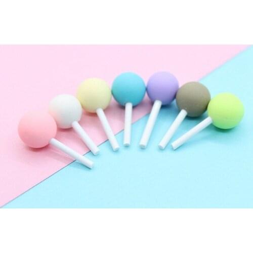 Mini Order 10pcs 10*20mm Pastel Spring Colors 3D Lollipop Candy Resin Cabochons Ornament Accessories ClayCharm Material DIY