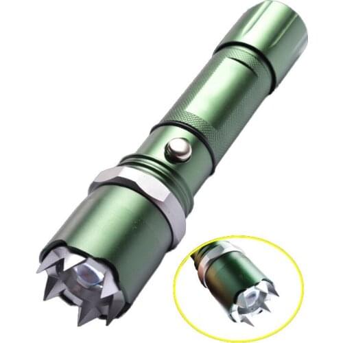 Outdoors patrol security equipment Self-defense multifunctional anti-rape self-defense tactical flashlight rechargeable
