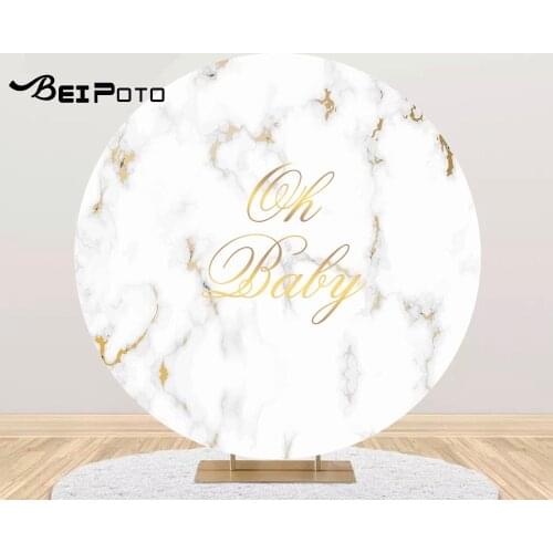 Marble Photography Background Backdrop Oh baby shower happy birthday Party banner table Cover poster photocall Y692