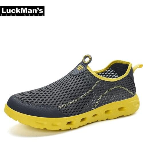 Men Sneakers Shoes 2019 Summer Sneakers Brand Mesh Shoes High Quality Breathable Sneakers Slip on Summer Casual Shoes For Men