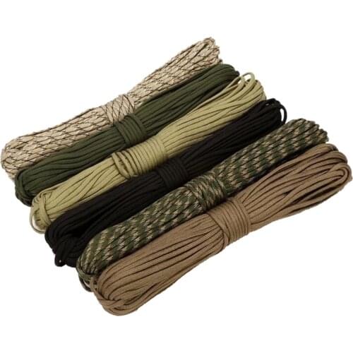 4 Size Paracord 550 Parachute Cord Lanyard Rope Mil Spec Type III 7 Strand Outdoor Camping Hiking Climbing Survival Paracord