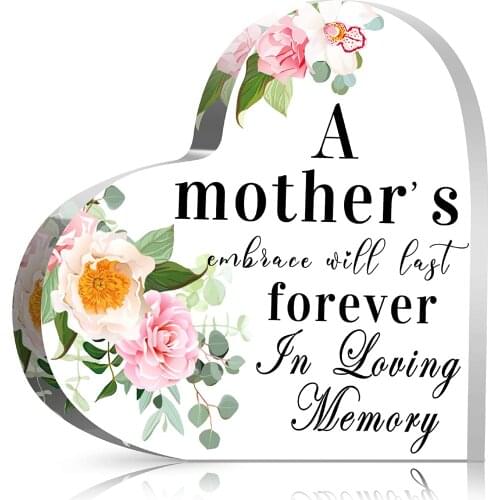 Mother 's embrace last forever we love in heaven popular crystal heart miss mun crystal k9 heart souvenirs gift in love memory