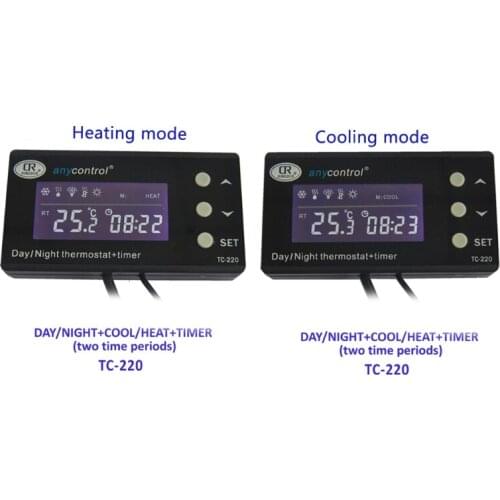 LCD Reptile Digital Repile Thermostat Temperature Control Heat Cool US EU Plug